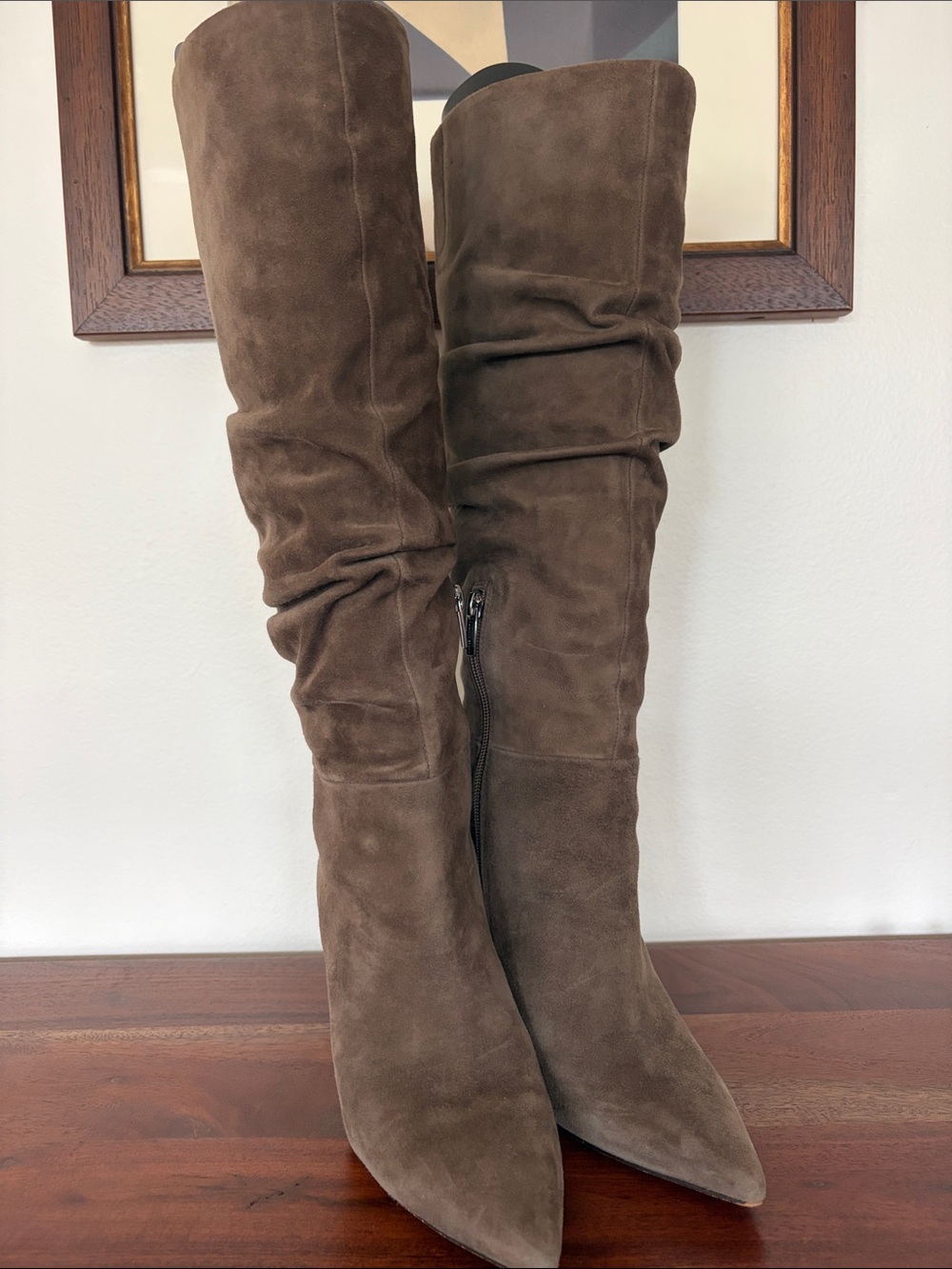 Vince Camuto Women’s Suede Knee-High Slouch Boots - Brown size 8